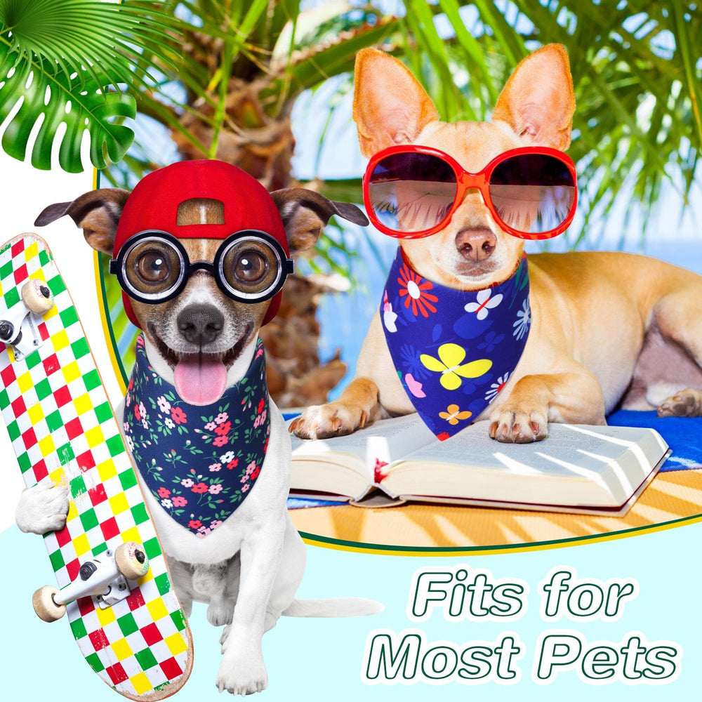 Silkfly flower bandana worn during family outings, enhancing pet style.