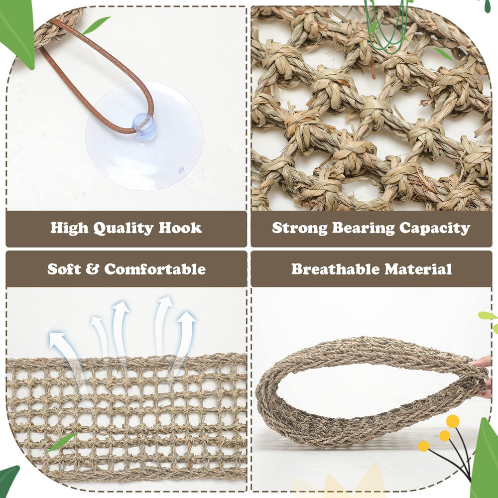 Silkfly reptile hammock seagrass weave soft yet sturdy climbing perch