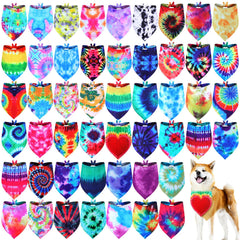 Silkfly XL tie-dye dog bandana with vibrant colors for summer outings.