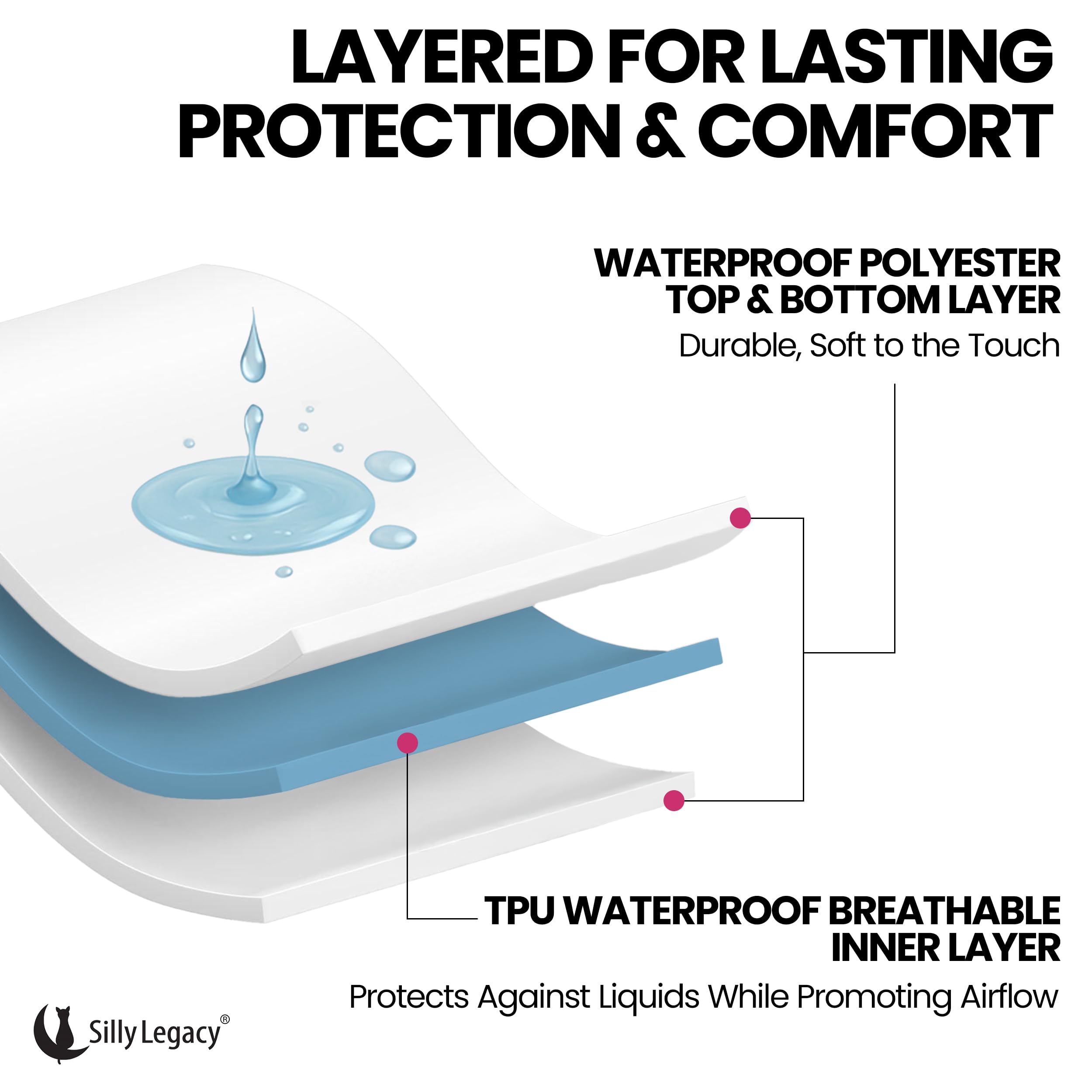 SILLY LEGACY breathable fabric guards against odors while staying comfortable