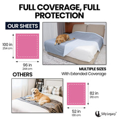 SILLY LEGACY reversible design bed cover demonstrates two-tone decor match.