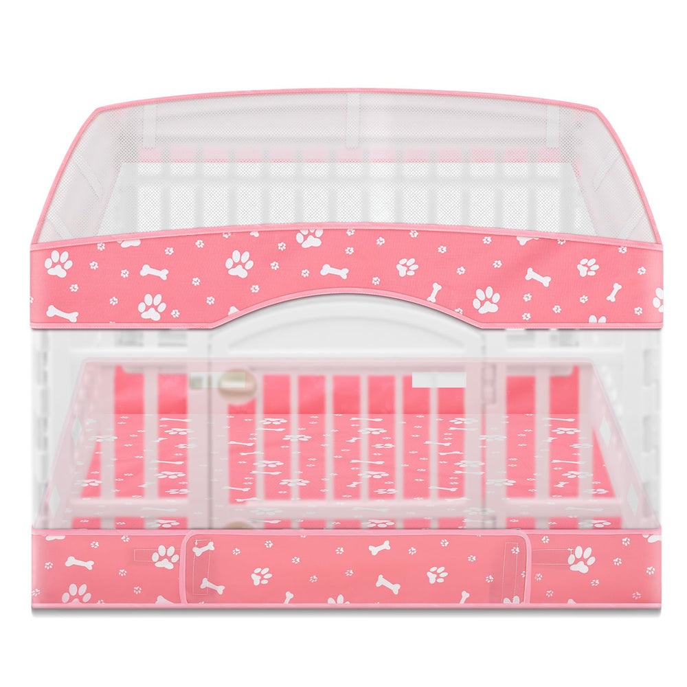 SilTriangle 2Pack dog playpen cover pink protects the play area from sun and dust