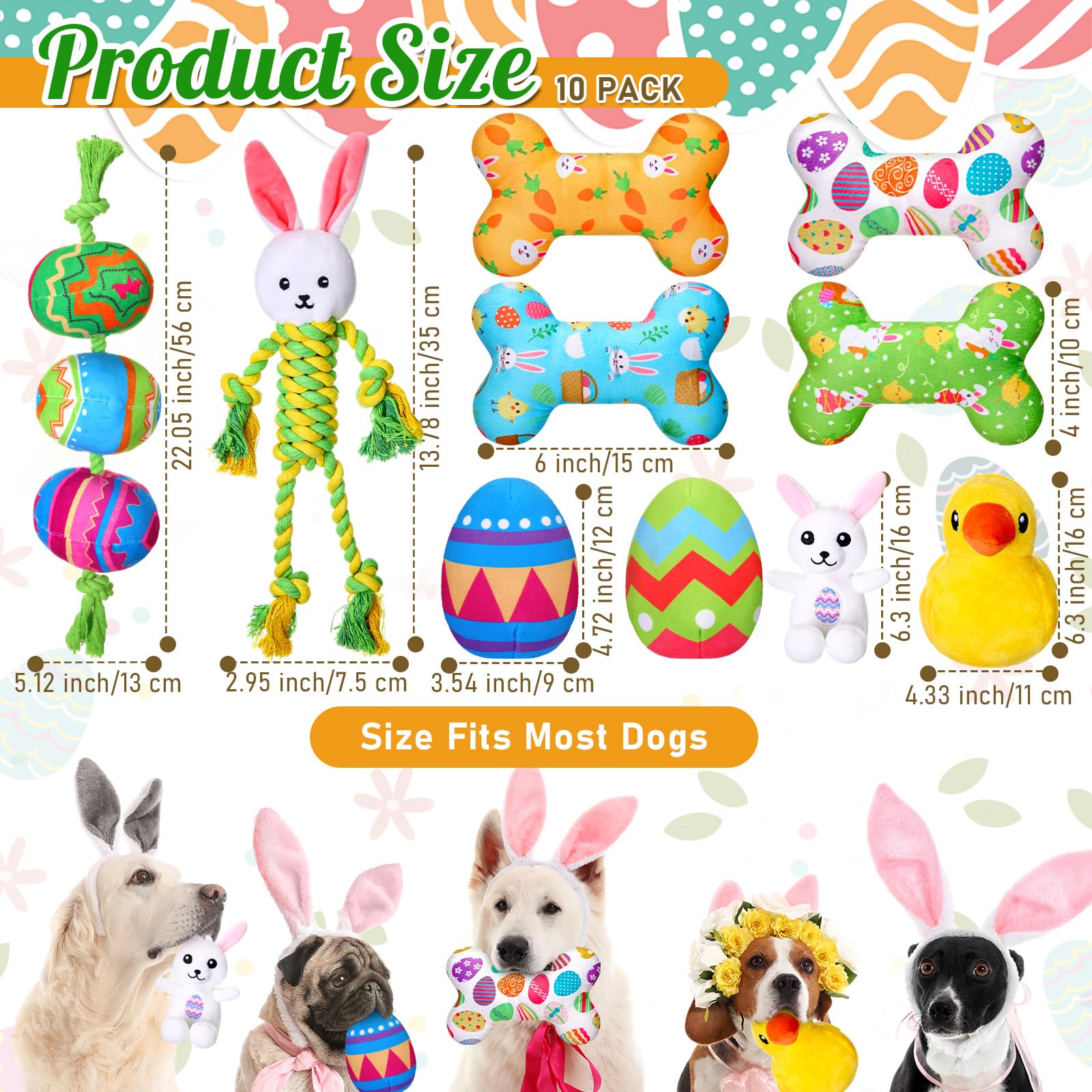 SilTriangle Easter bunny rope toy for fetch and teething fun