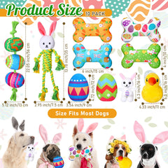 SilTriangle Easter bunny rope toy for fetch and teething fun