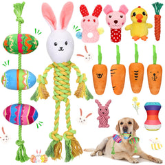 SilTriangle Easter plush egg toy for gentle chewing and fetch play
