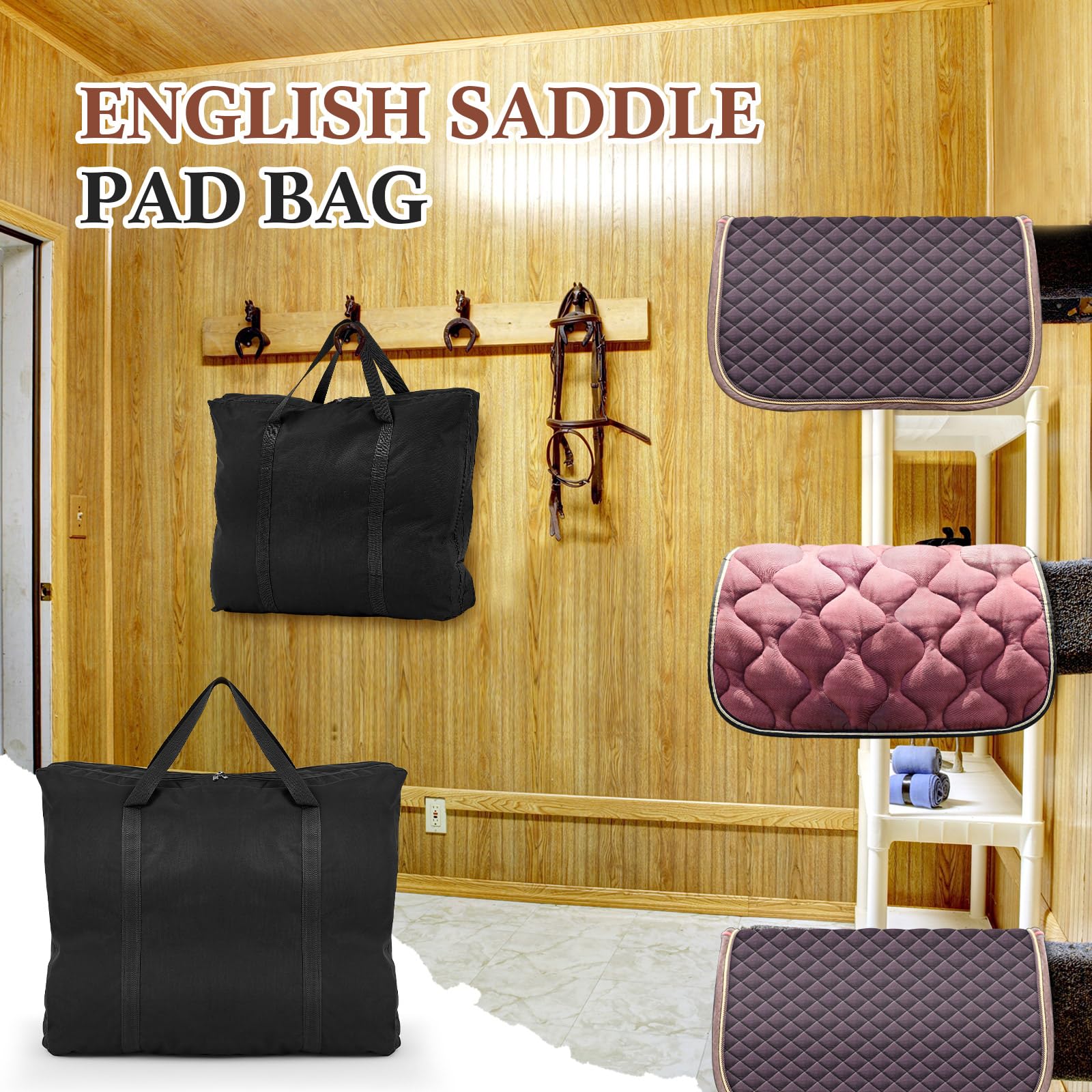Two-compartment design helps organize pads for training or competition.