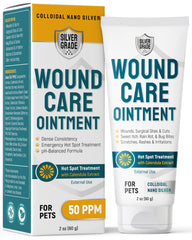 SILVER GRADE dog wound ointment tube for quick first-aid care