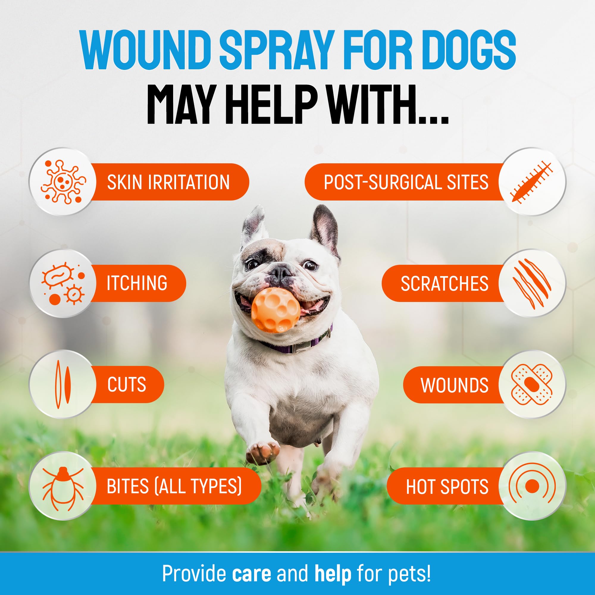 SILVER GRADE spray-action demonstrates easy application for rashes and hot spots.
