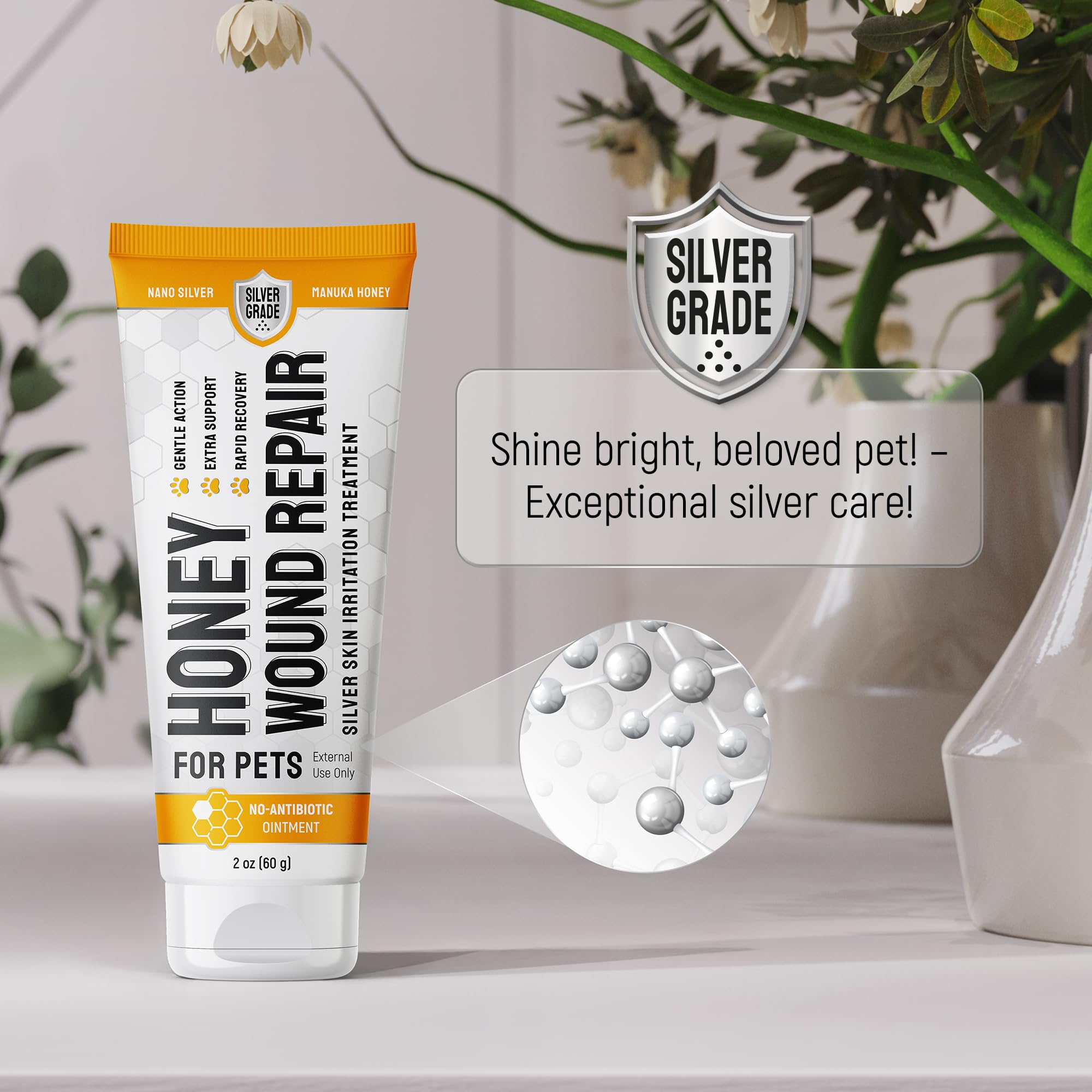 SILVER GRADE packaging and box emphasize travel ready format.