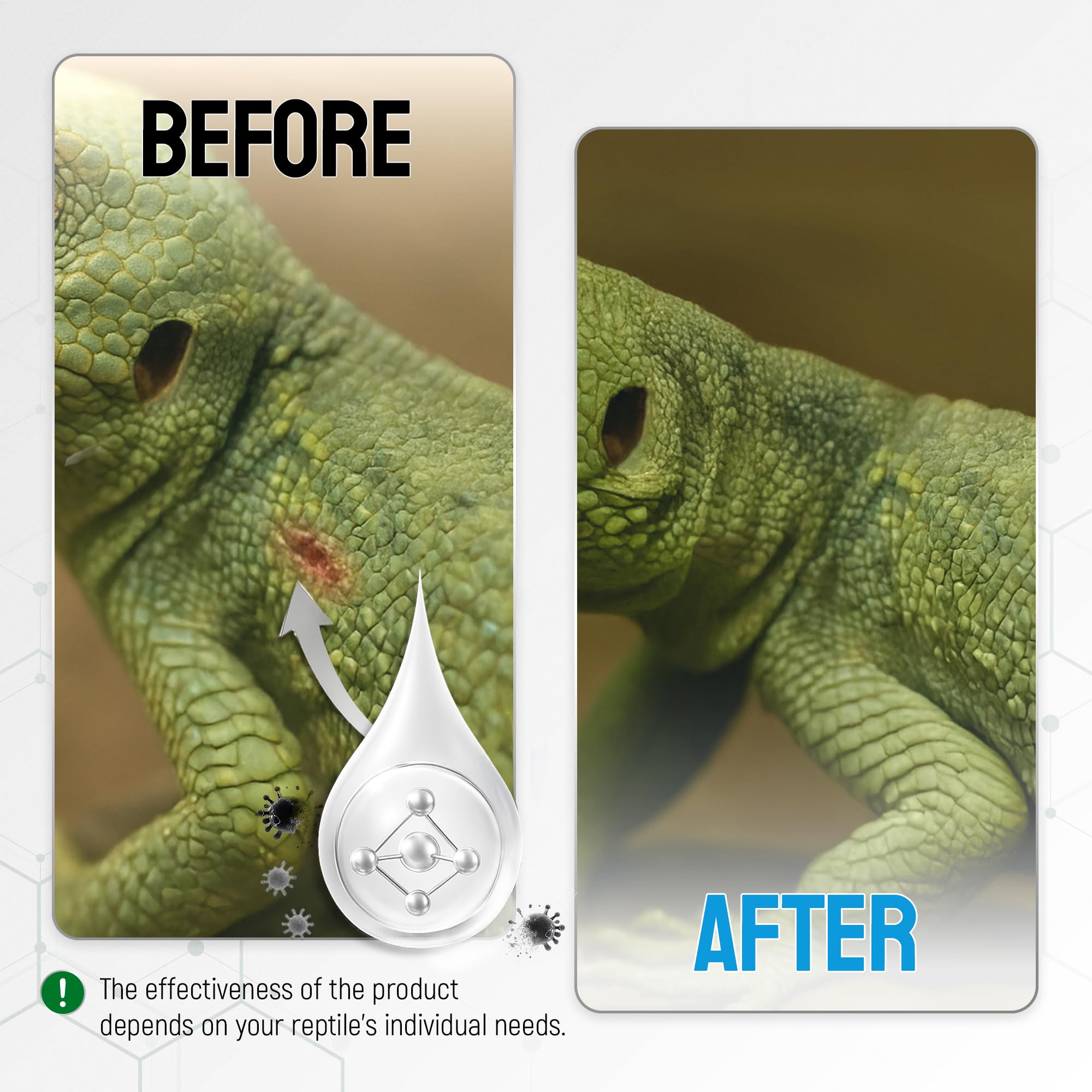 Cotton pad with SILVER GRADE Reptile Wound Care Spray
