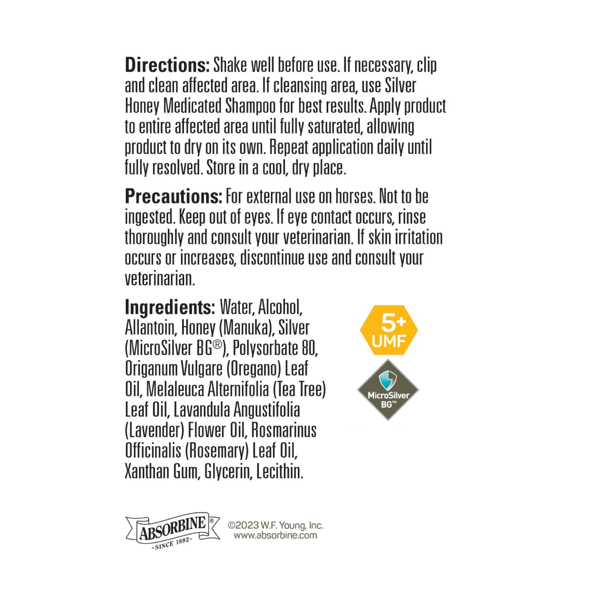 Silver Honey rapid relief routine image suggests prep with shampoo for best results.