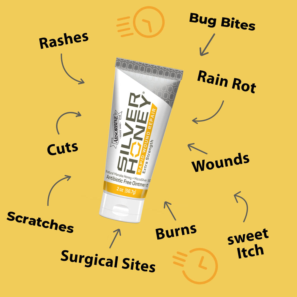 Silver Honey thick ointment texture spreads easily for long lasting coverage.