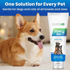 SilverAid dog wound-care gel supports gentle care for scratches and minor wounds