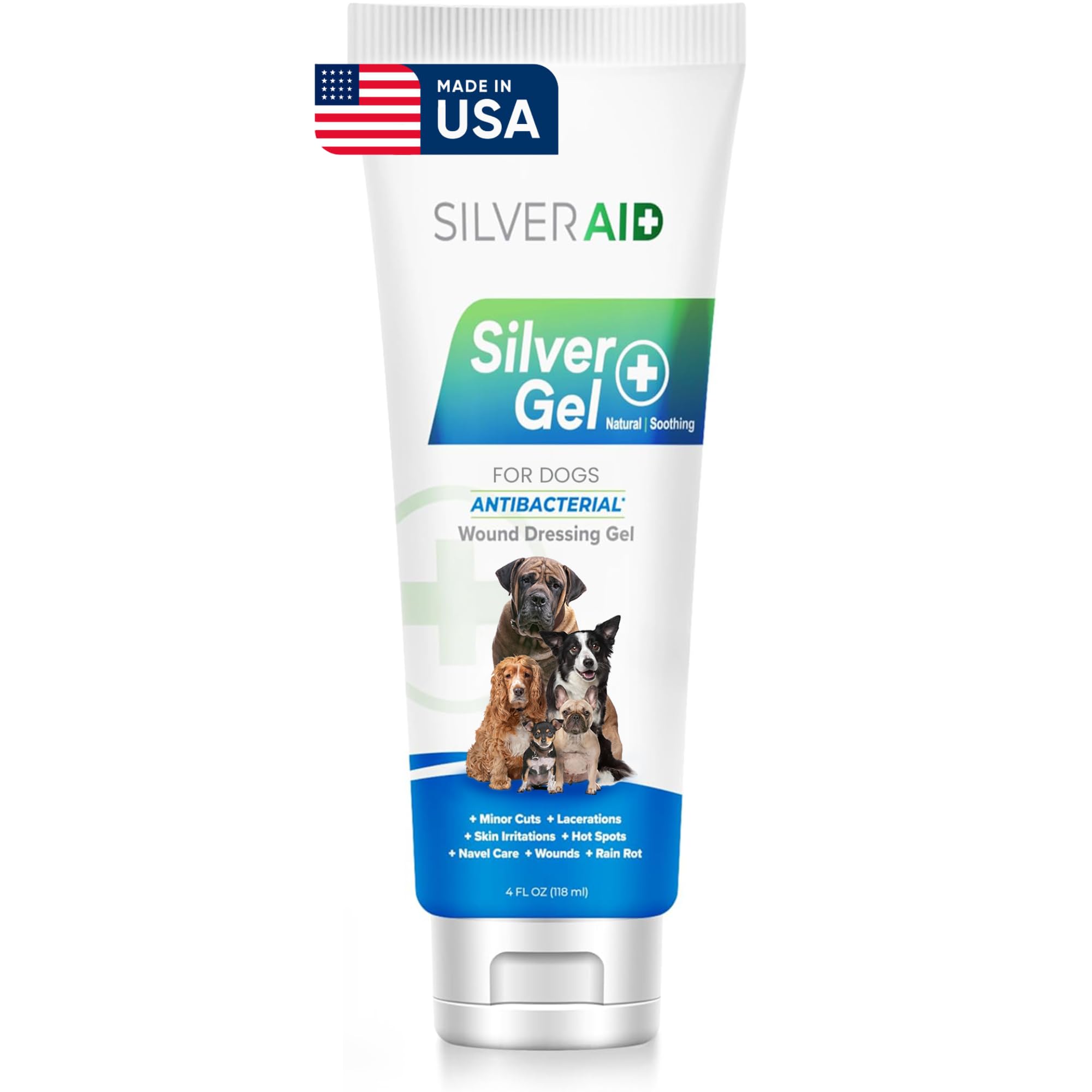 SilverAid hot-spot gel application for fast, cooling relief on dog skin irritations