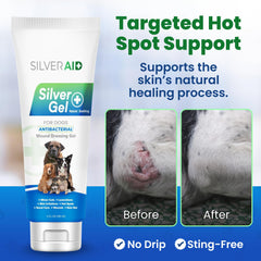 SilverAid nano silver technology helps maintain cleanliness around affected areas