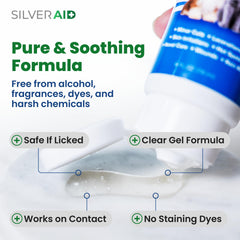SilverAid soothing, scent-free formula keeps dogs comfortable during treatment