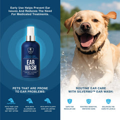 SilverMD nano silver ear cleaner used around the ear canal for daily care.