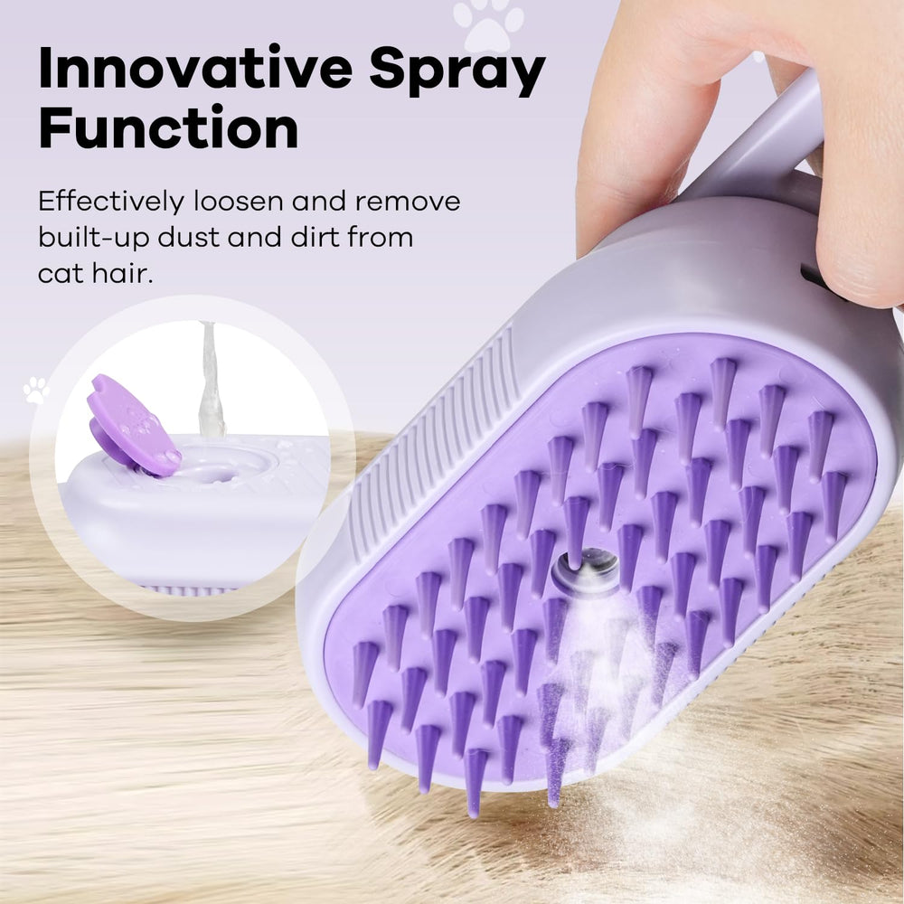 SILVLF Cat Steam Brush with steam mist system reduces static during grooming