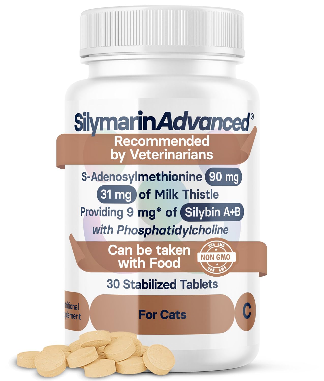 SilymarinAdvanced cat liver health tablets support liver wellness for cats.