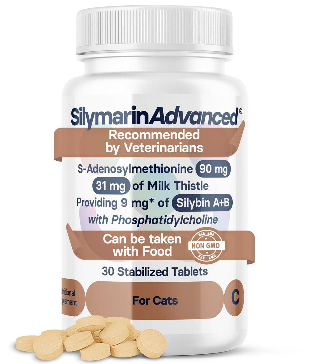 SilymarinAdvanced cat liver health tablets support liver wellness for cats.