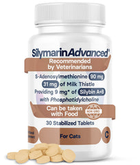 SilymarinAdvanced cat liver health tablets support liver wellness for cats.