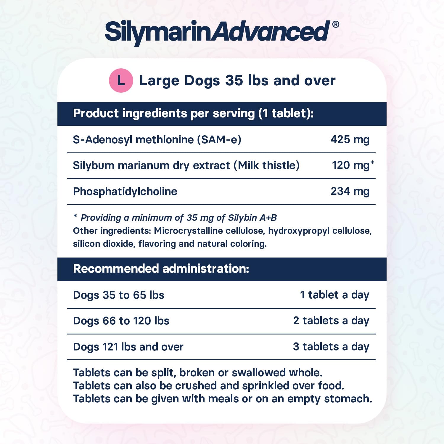 SilymarinAdvanced gluten-free non-GMO dog supplement.