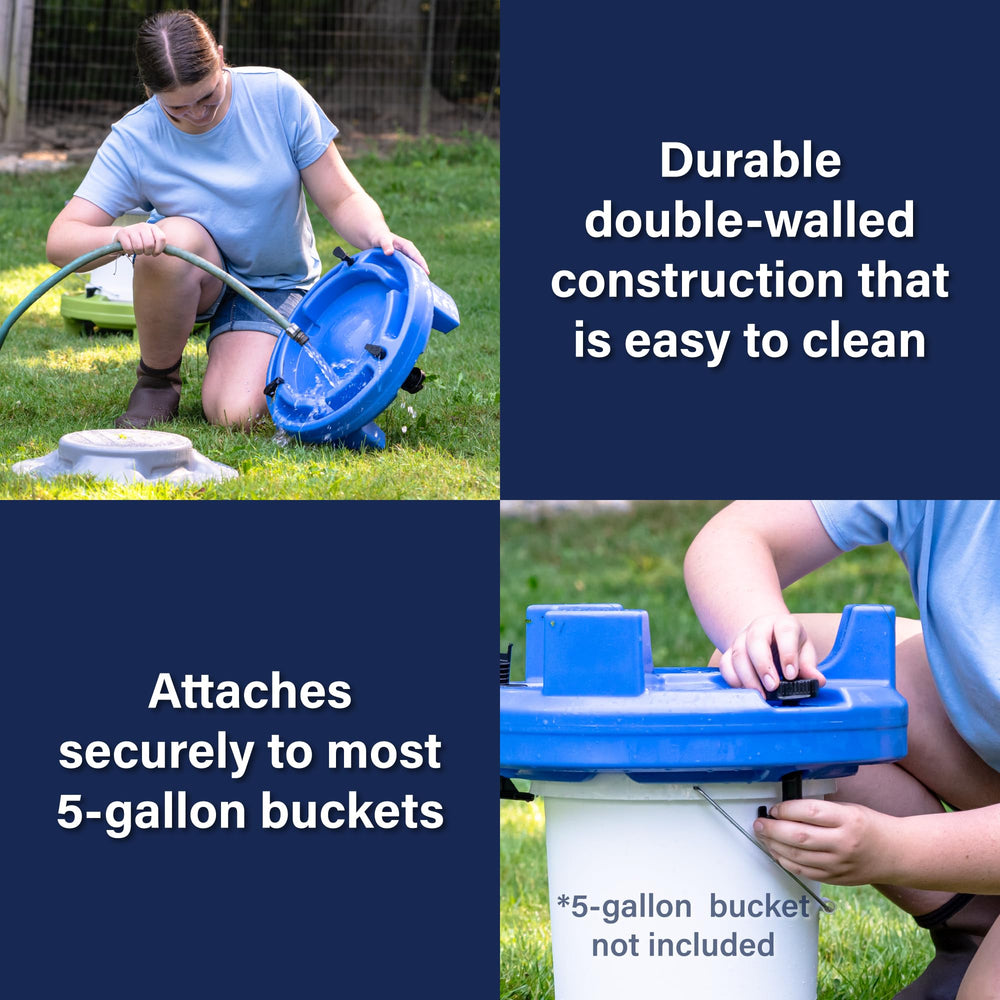 Simplay3 American Home Self-Filling Drinker sanitary shield protecting water from debris
