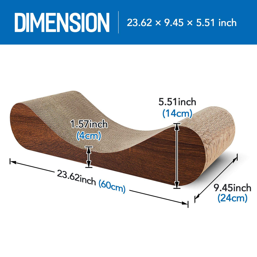 Simple Deluxe 23.6-inch cat scratcher board provides durable, reusable resting and scratching space.