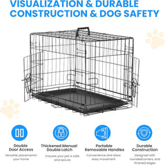 Simple Deluxe 24-Inch crate leak-proof tray keeps cleaning quick and simple