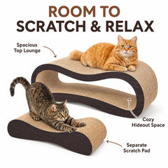 Simple Deluxe lounge bed with scratch surface for lounging and scratching.