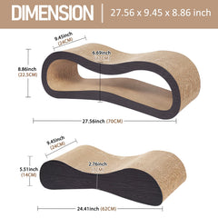 Simple Deluxe cat scratcher board post designed for durable scratching in any direction.