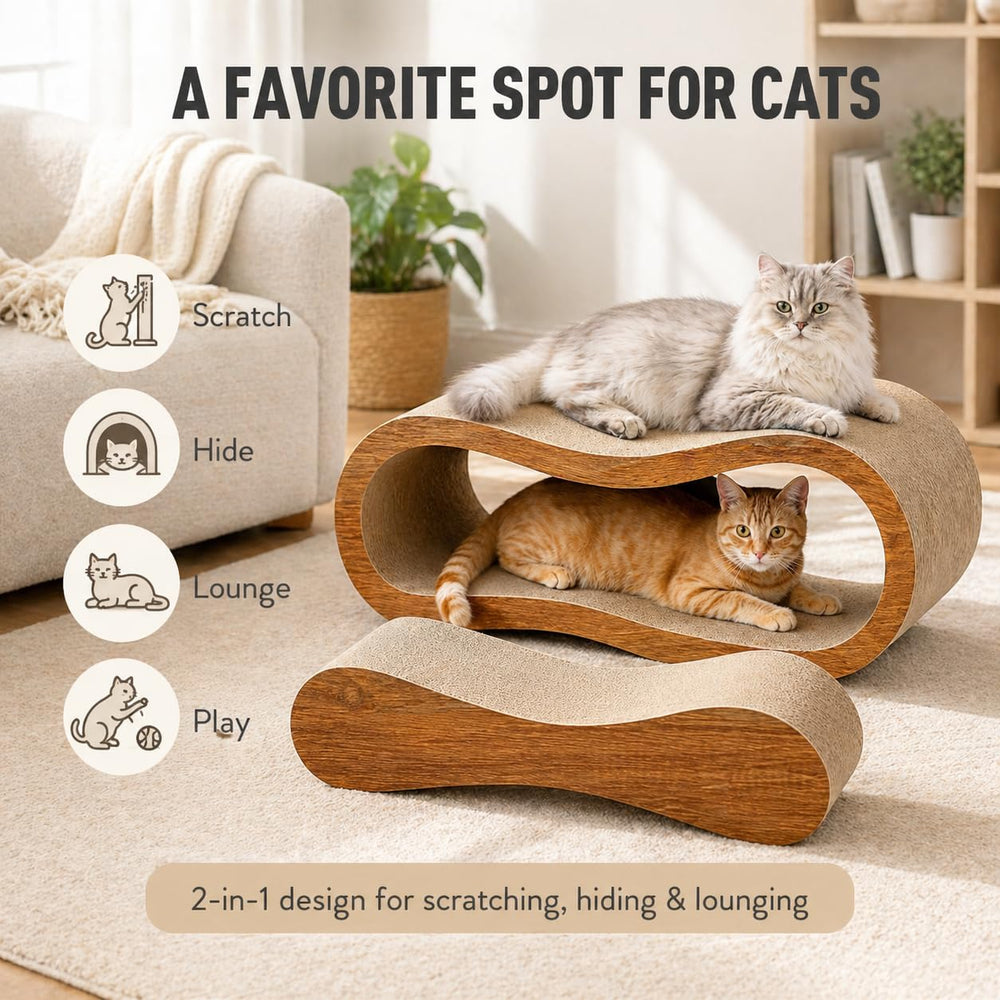 Simple Deluxe hideout cutout provides a cozy, cat-friendly nook.