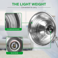 Simple Deluxe clamp light with strong double swivel clamp for stable placement.