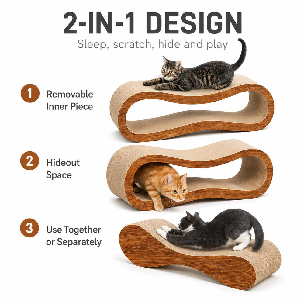 Simple Deluxe cutout hideaway for cats for private play and rest