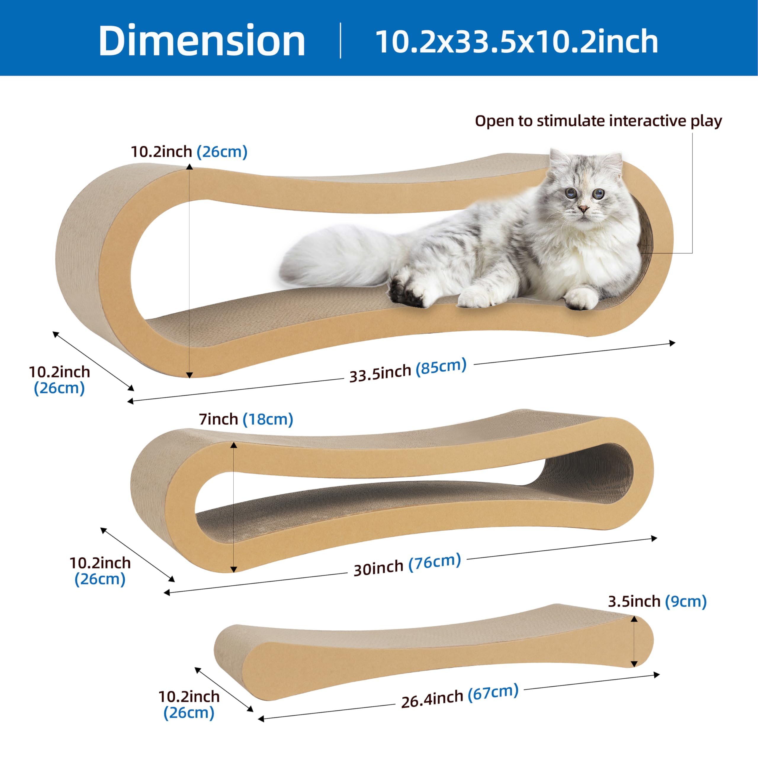 Simple Deluxe infinity shape cat furniture blends with decor while providing a cozy bed and scratch surface.