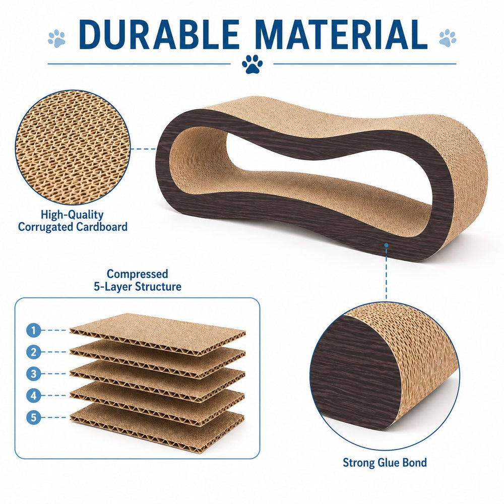 Simple Deluxe kitty-friendly scratcher supports playful scratching without damage.