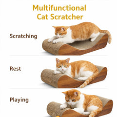Simple Deluxe recyclable cardboard scratcher, eco-friendly and sturdy for daily claws.