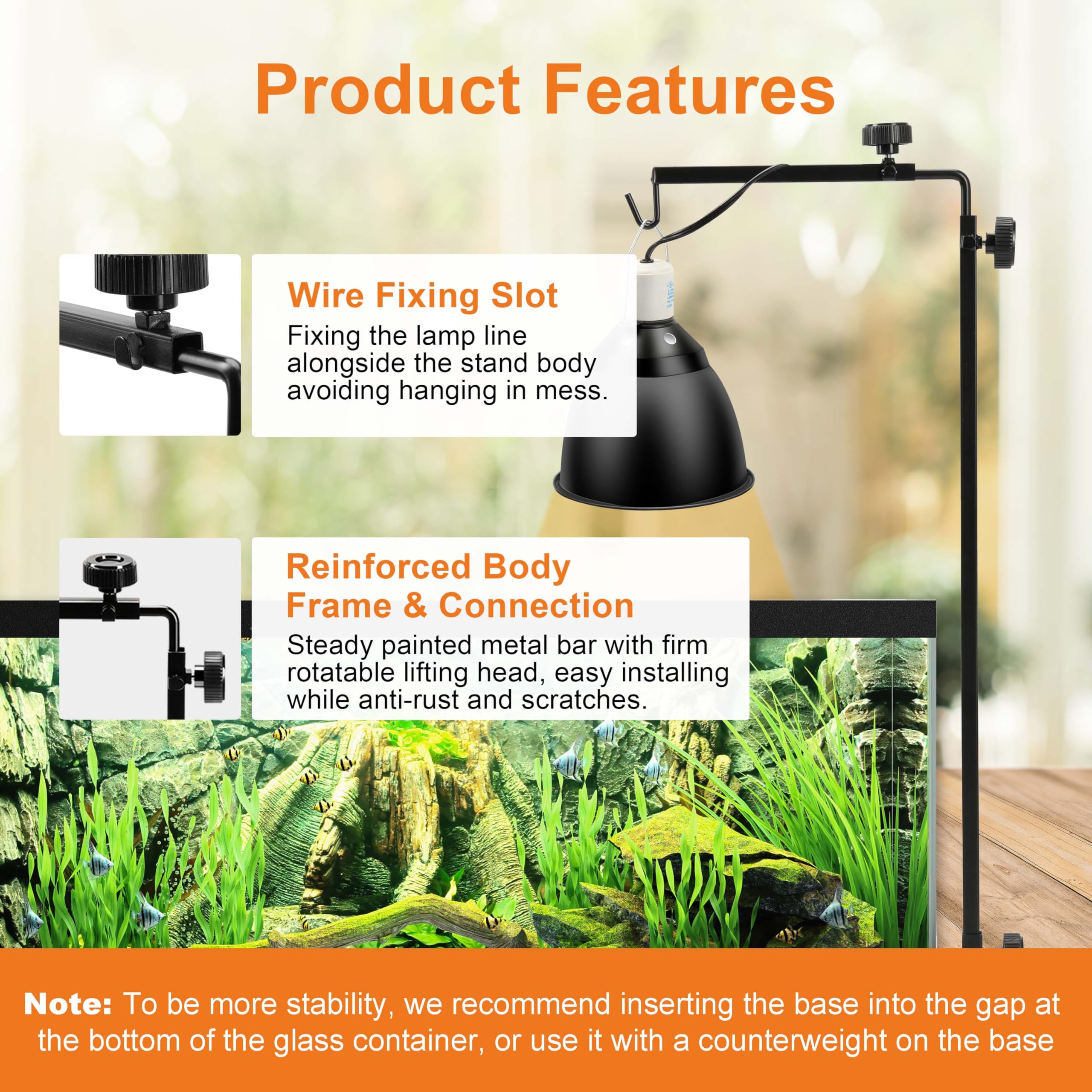 Simple Deluxe reptile lamp stand quick and easy to assemble