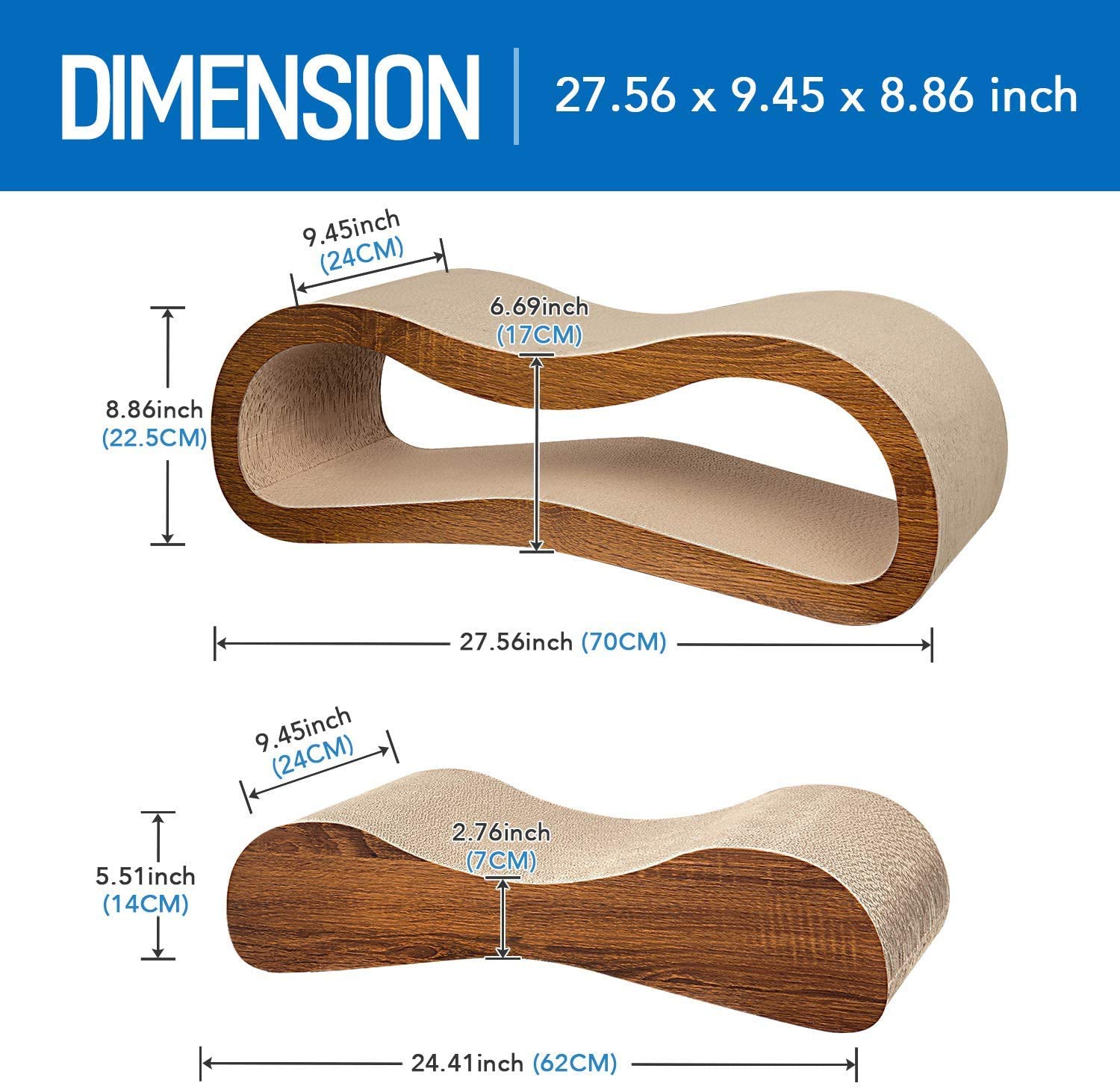 Simple Deluxe reversible scratch pad for vertical or horizontal scratching
