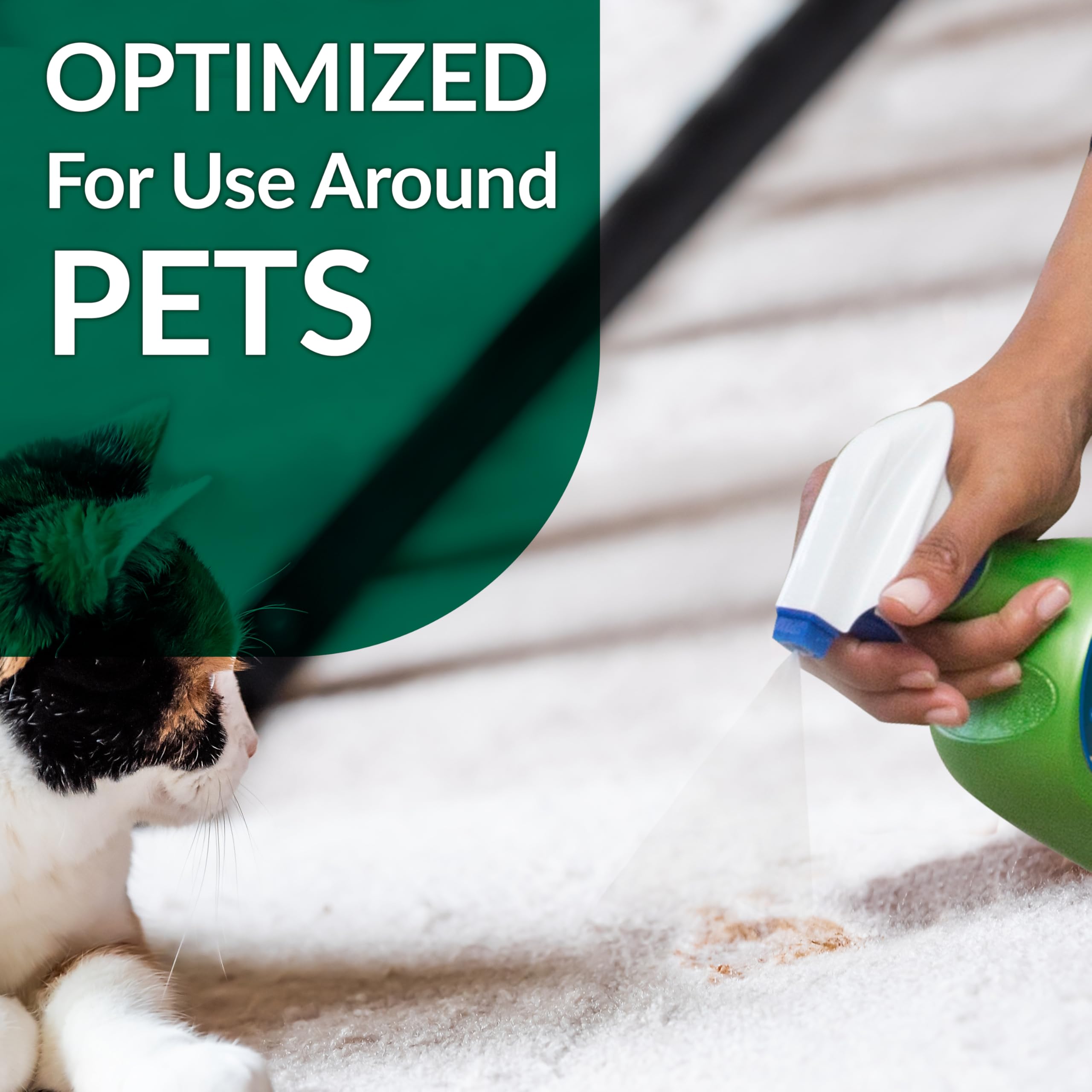 Simple Green Cat Stain and Odor Remover leaves a pleasant, fresh scent after use.