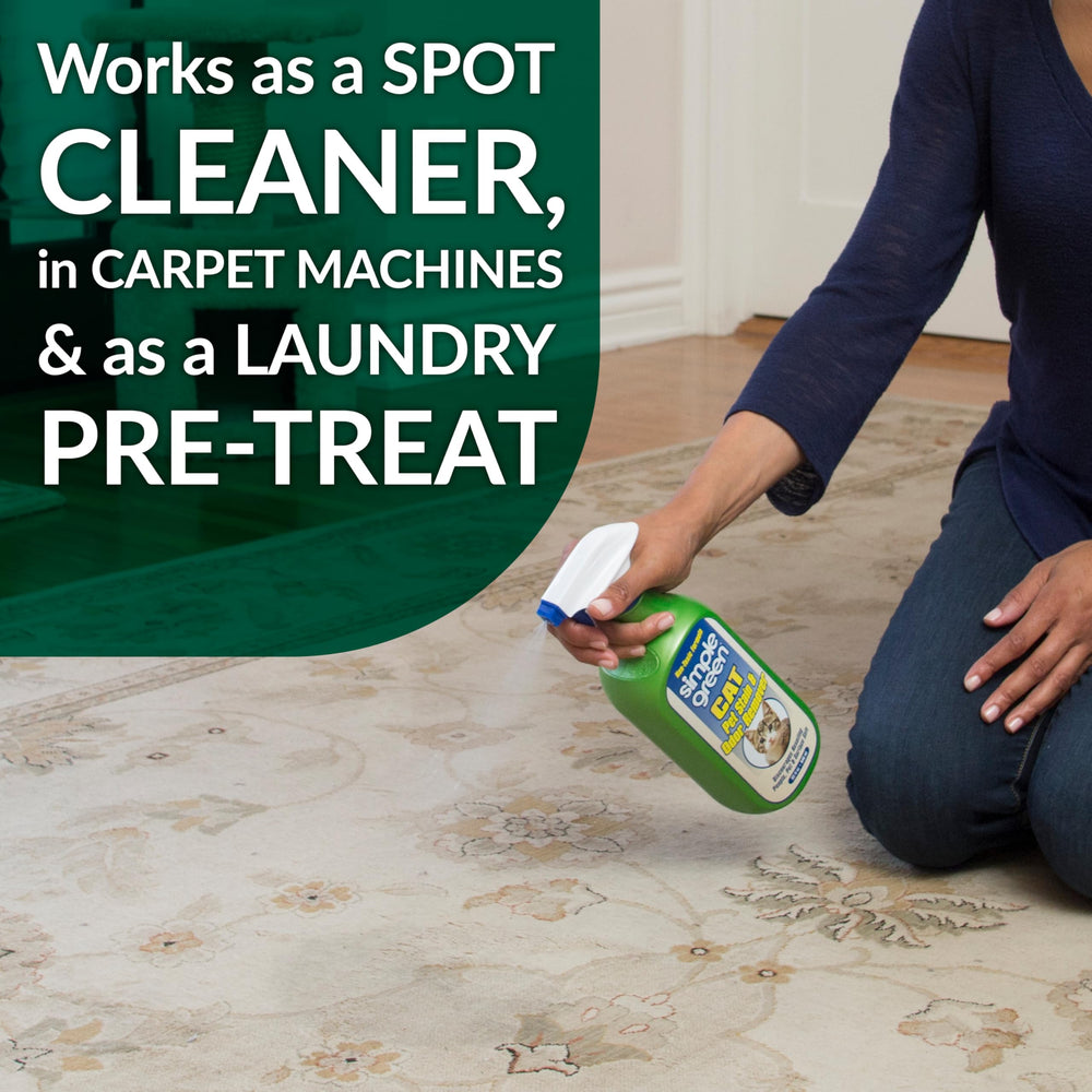 Simple Green Cat Stain and Odor Remover dissolves tough stains around litter boxes.