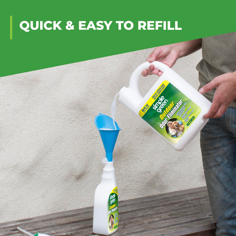 Simple Green Outdoor Odor Eliminator on artificial turf neutralizing odors