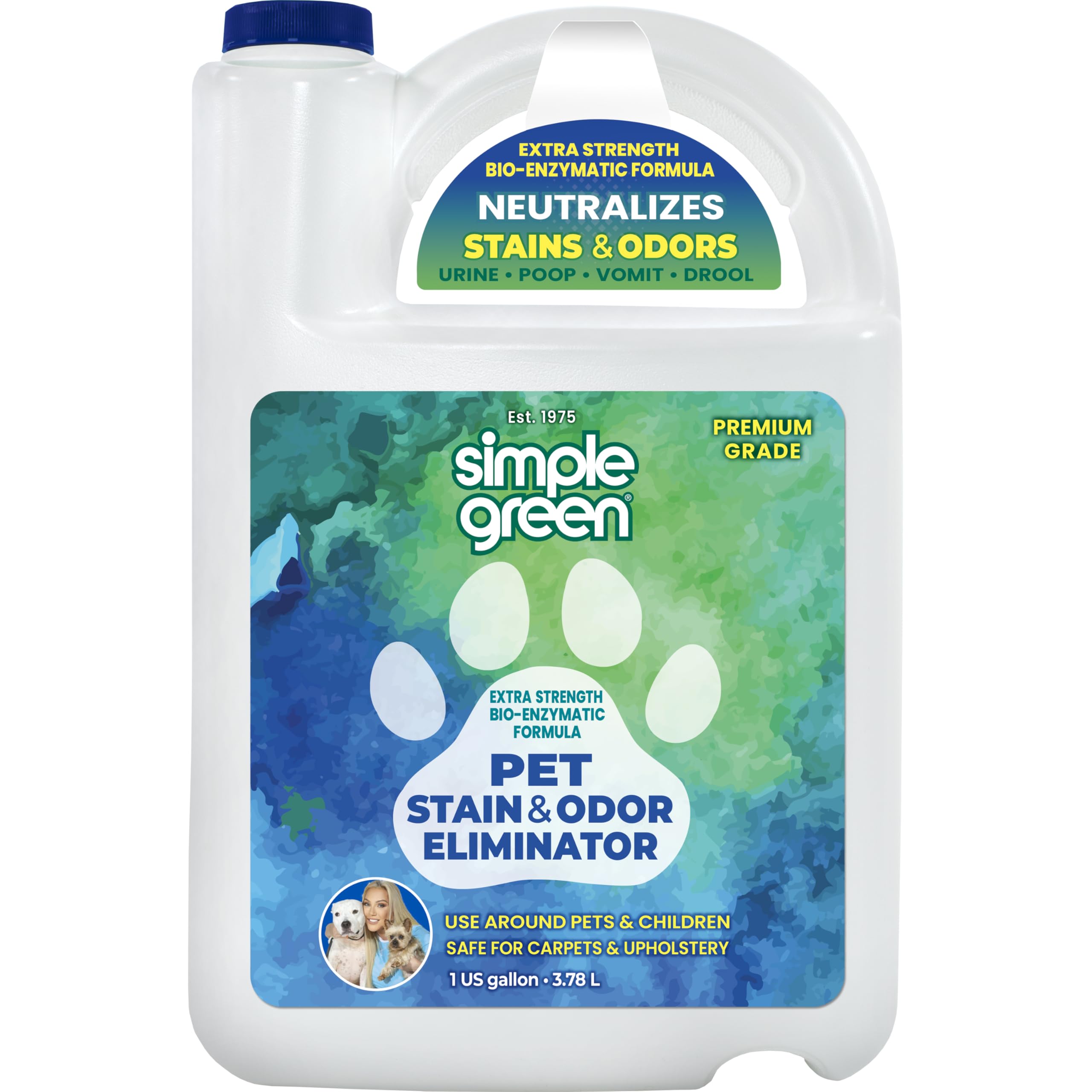Simple Green Pet Stain & Odor Eliminator bottle pour removes pet odors