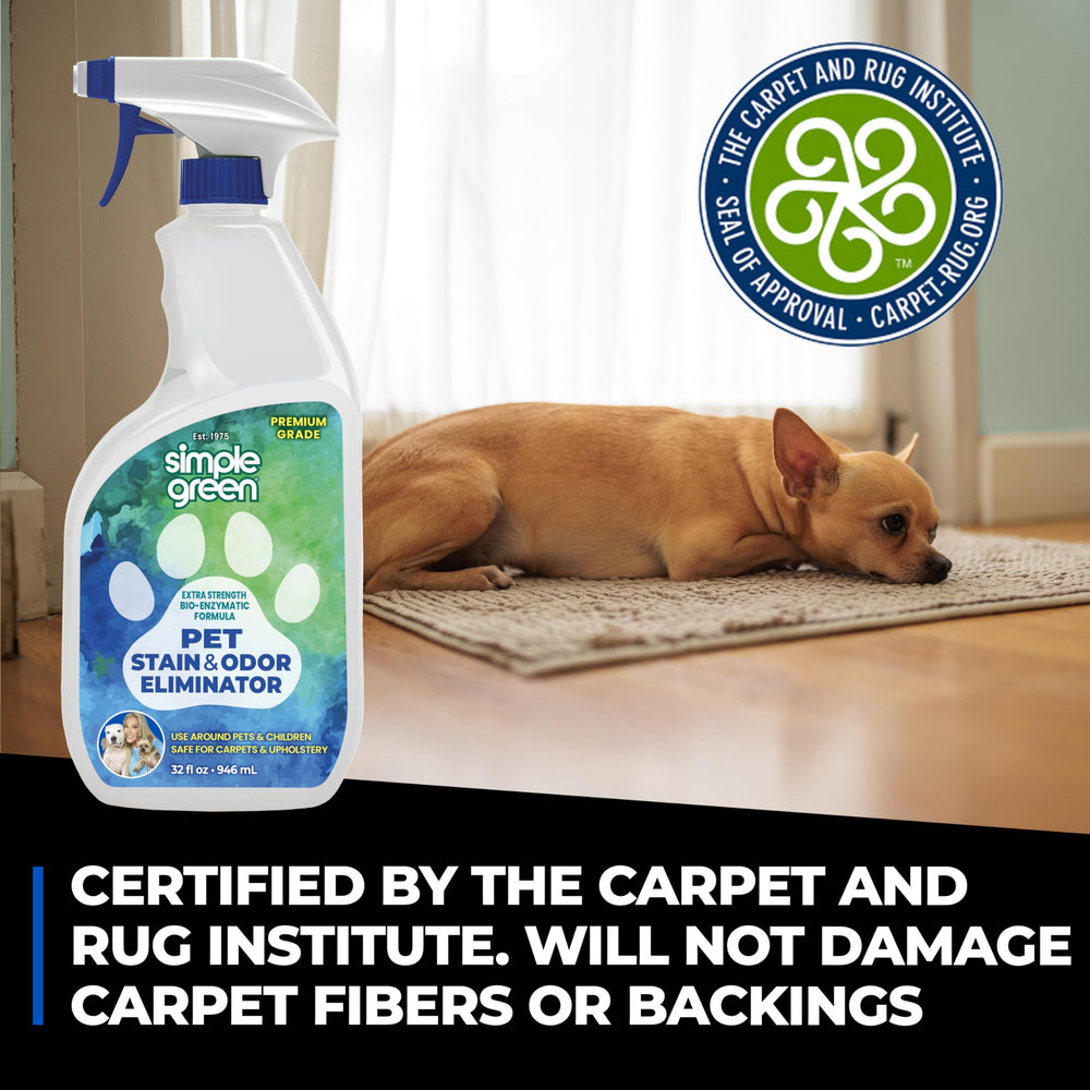 Simple Green Pet Stain & Odor Eliminator fragrance diffusion releases bright citrus and floral notes.
