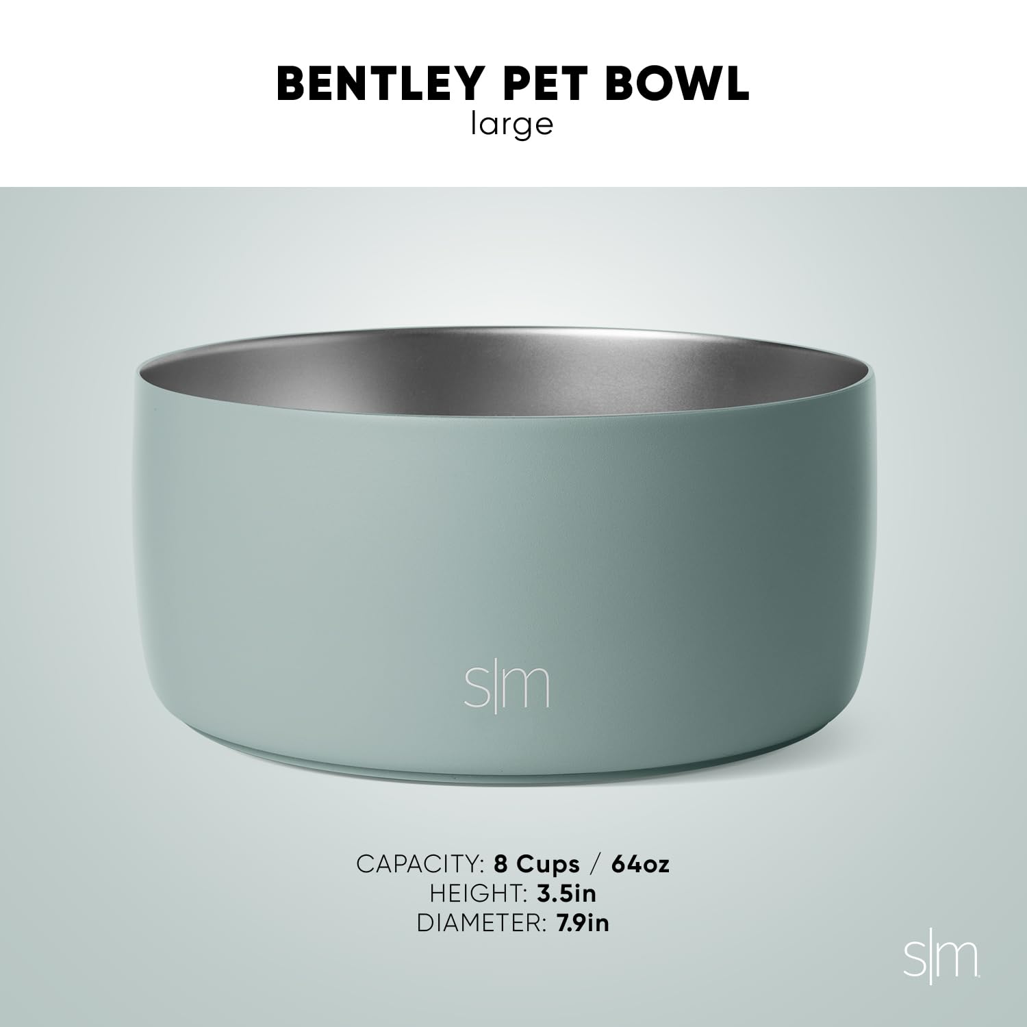 Medium Bentley Bowl 32oz for smaller pets meals and water.