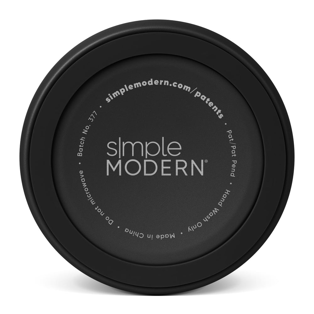 Simple Modern Bentley Bowl midnight black side view; non-slip base visible