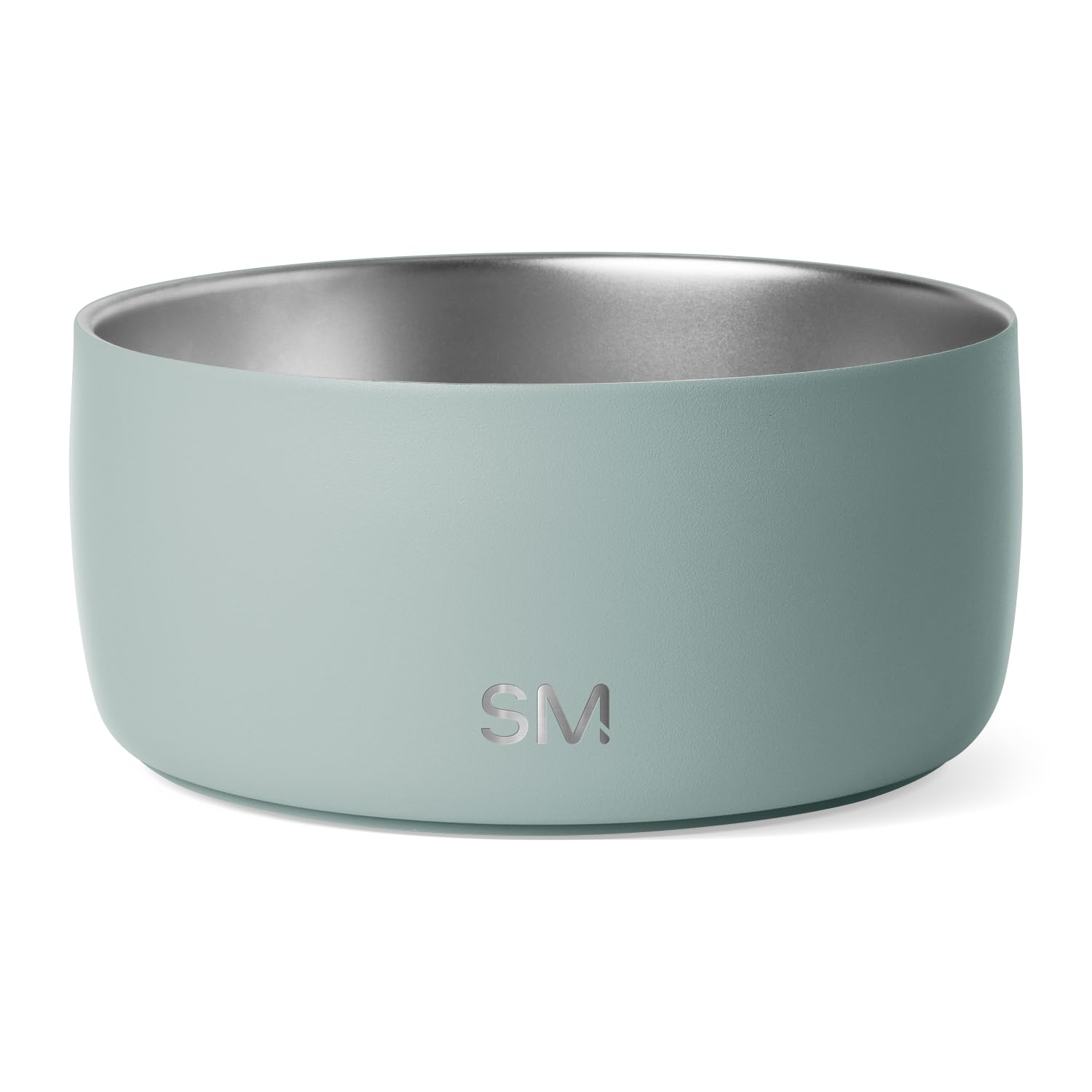 Simple Modern Bentley Bowl Sea Glass Sage top view shows insulated design for cold water