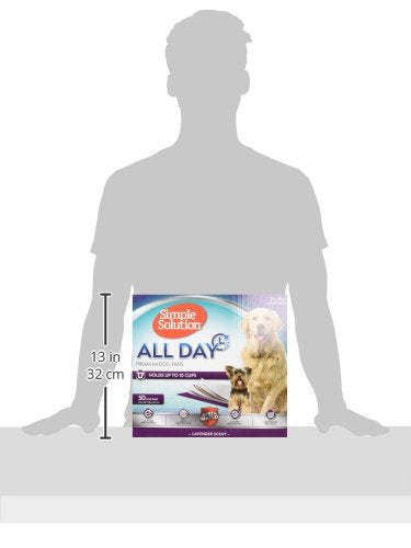 Simple Solution All Day pads show six-layer leakproof construction for heavy-duty absorbency.