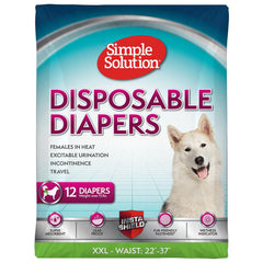 Simple Solution XXL disposable dog diapers with secure fit for large dogs