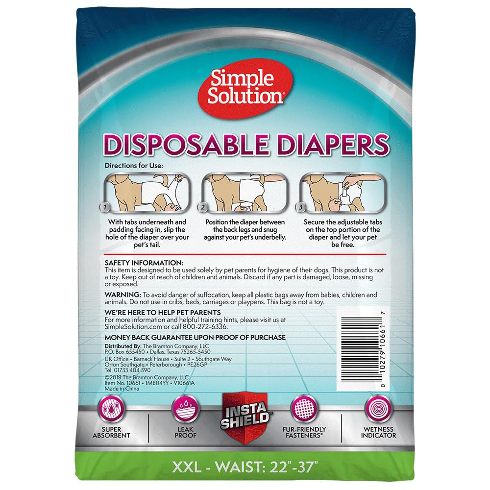Simple Solution XXL diapers ideal for travel and housebreaking on long trips